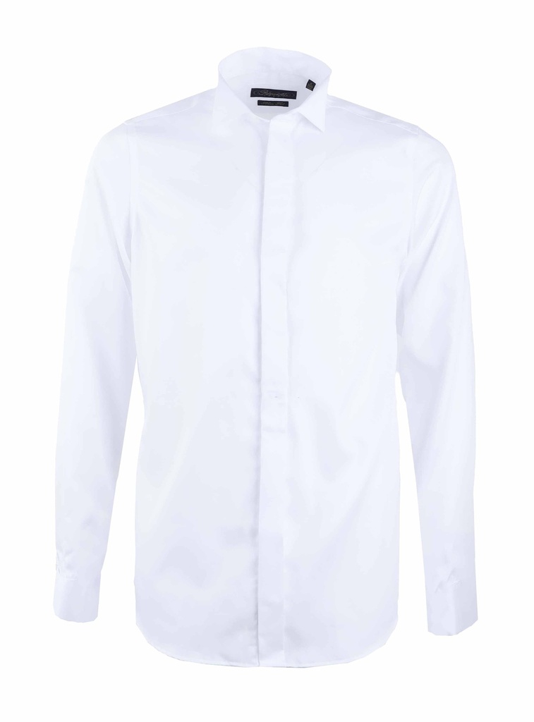 PAVAROTTI Shirt BHJ04041-2602045 WHITE SLIM - HB DOUBEL CUF