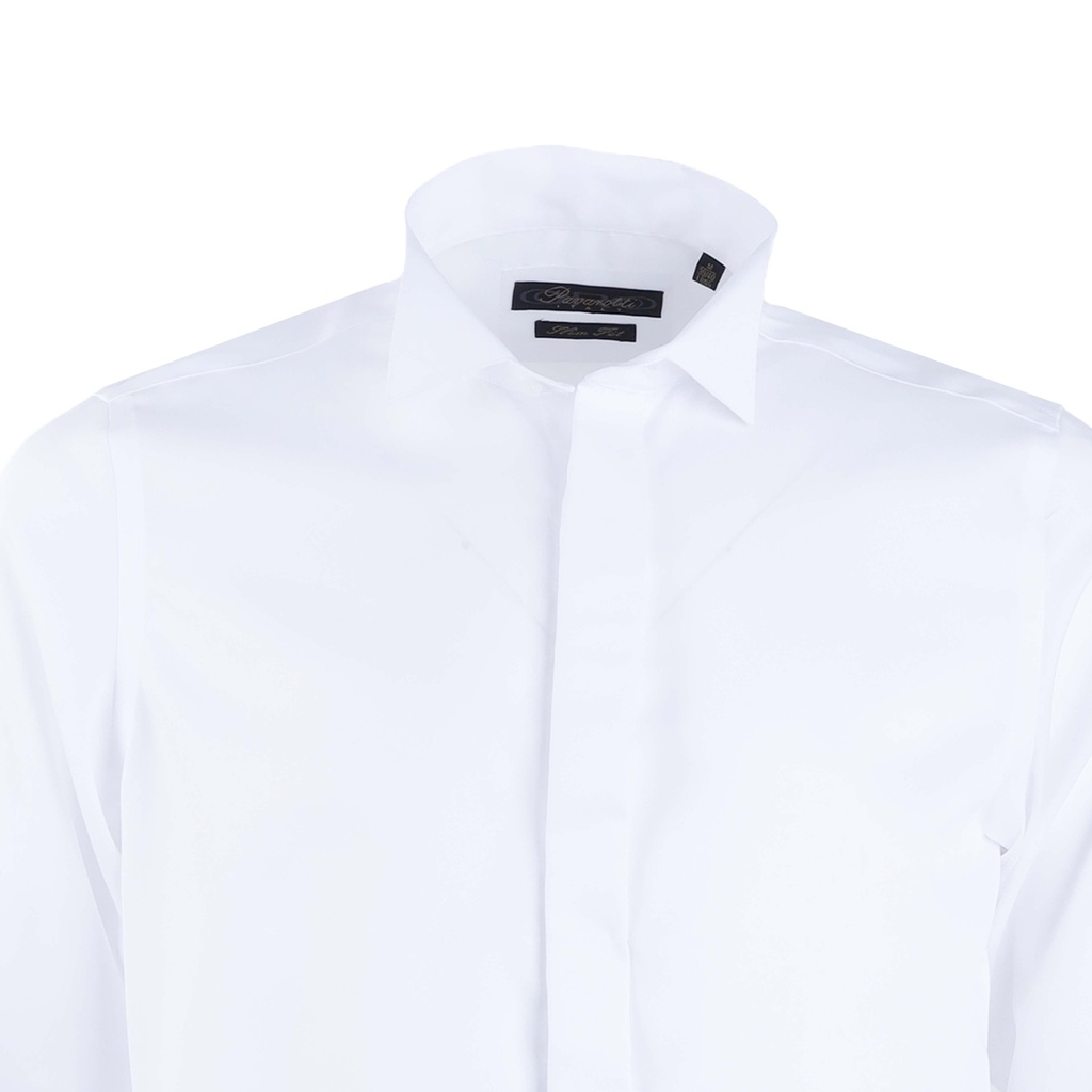PAVAROTTI Shirt BHJ04041-2602045 WHITE CLASSIC - HB DOUBEL CUF