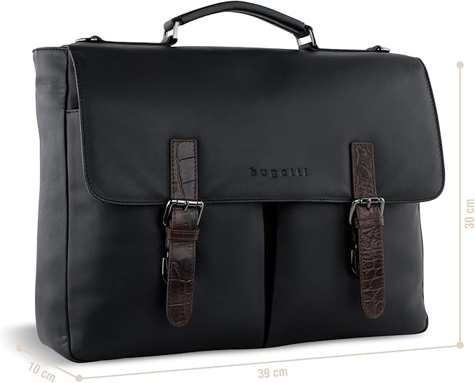 BUGATTI Bag 49165801 Corso DeLuxe briefcase with flap