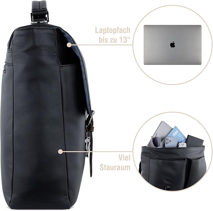 BUGATTI Bag 49165801 Corso DeLuxe briefcase with flap