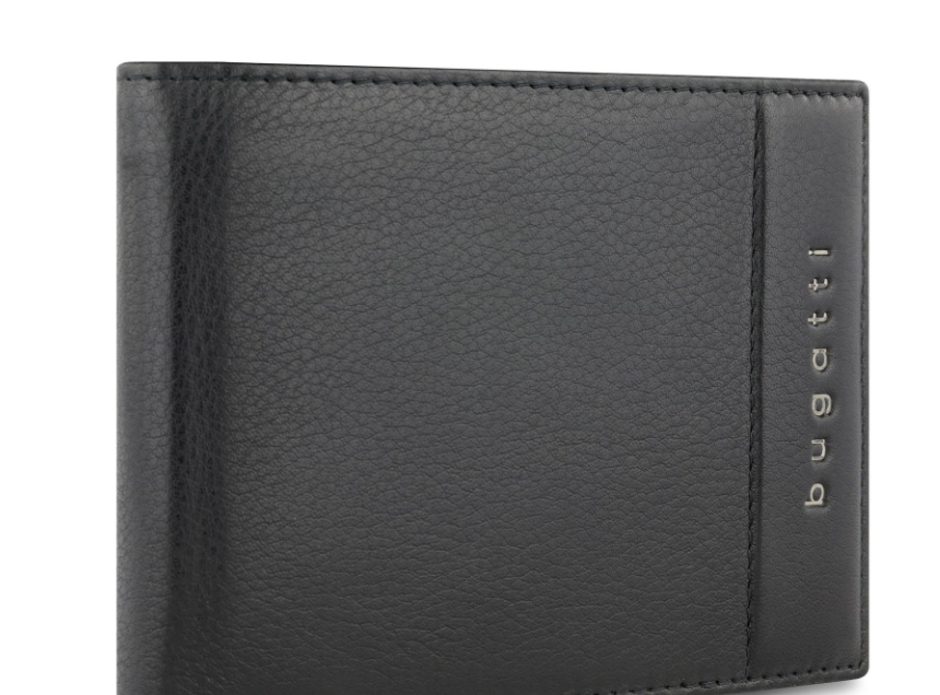 BUGATTI WALLET 49160901 Nome wallet horizontal with flap + zip