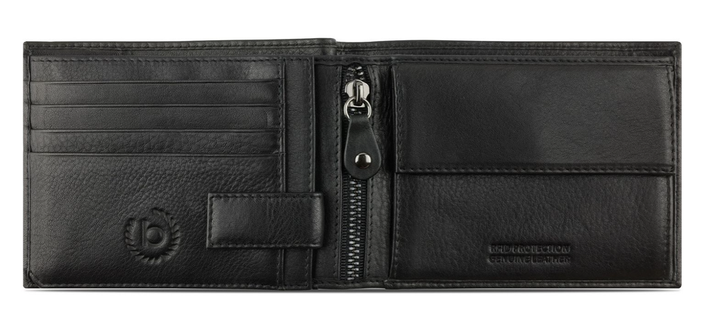 BUGATTI WALLET 49160901 Nome wallet horizontal with flap + zip