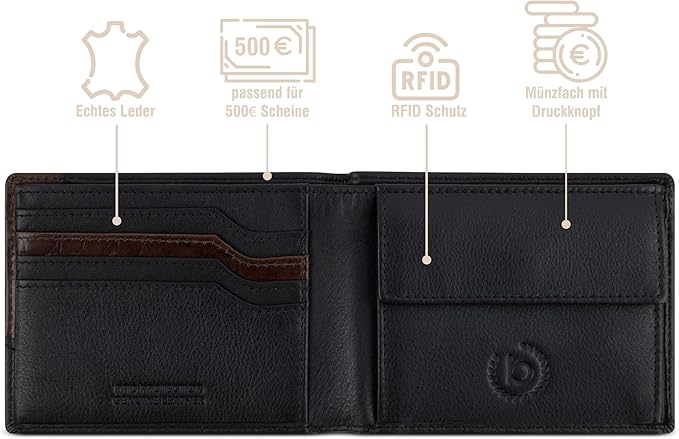 BUGATTI WALLET 49165101 Corso DeLuxe wallet with flap