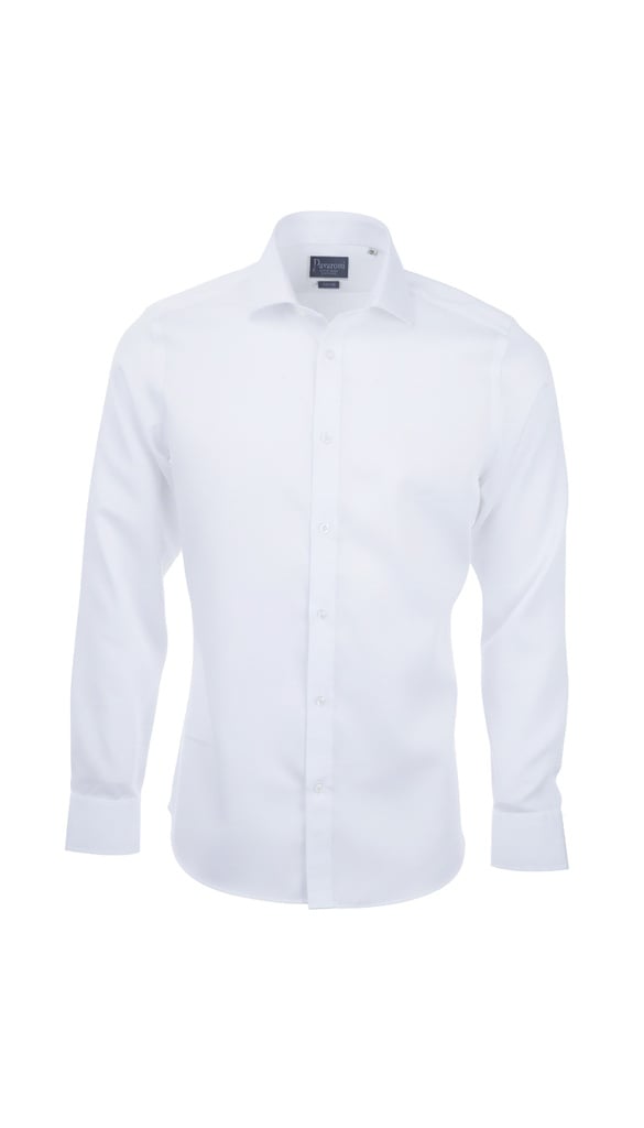 PAVAROTTI Shirt B03031-2600163-W1 60% - 40% WHITE BI SLIM NORMAL W-25 (XS)