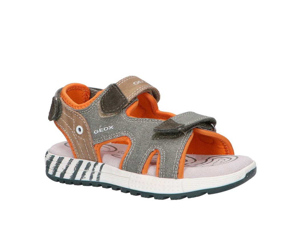 GEOX Shoes ALBEN J02AVB Orange and Miltry (29, Avio and Beige)