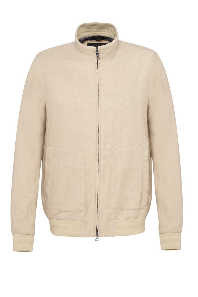 GEOX Jacket M6520G T3345 RECANATI BOMBER - LINEN COTT