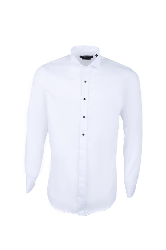 Pavarotti Shirt COMO01-11-V1 Slim Tuxedo Long - Black Metal B. (XS)