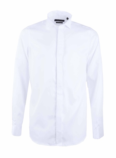 PAVAROTTI Shirt BHJ04041-2602045 WHITE SLIM - HB DOUBEL CUF