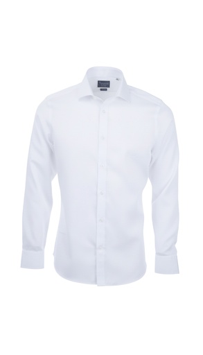 PAVAROTTI Shirt B03031-2600163-W1 60% - 40% WHITE BI CLASSIC NORMAL W-25