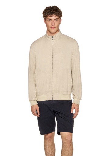 GEOX Jacket M6520G T3345 RECANATI BOMBER - LINEN COTT
