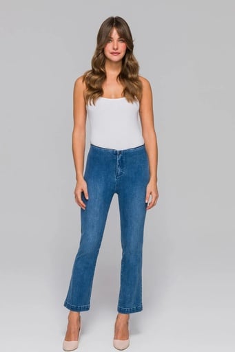 CHIARA DALBA PANT 91602-6 FLARE CROP